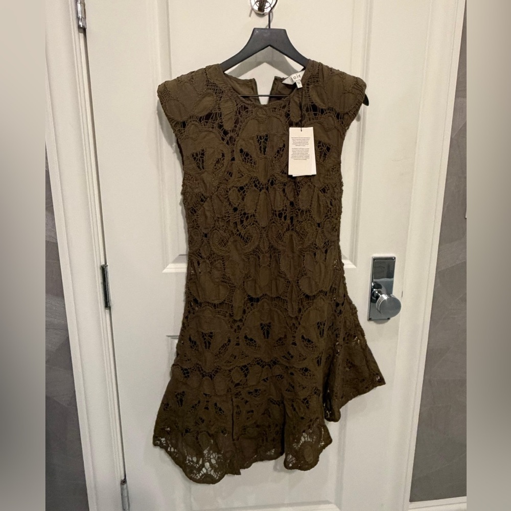 Joie Brown Lace Mini Dress